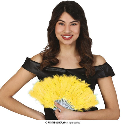 Abanico Plumas Verde