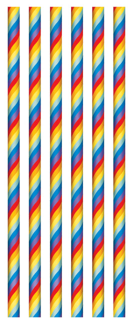 Pajitas de Papel Arco Iris 20ud