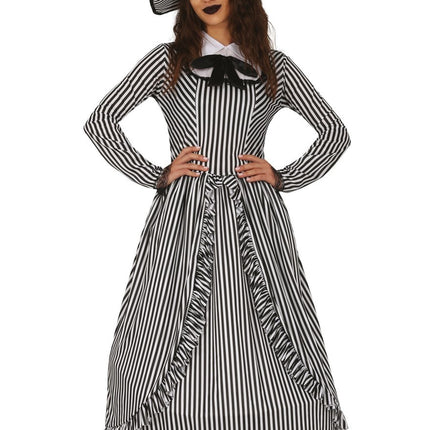 Disfraz de Bruja Halloween Mujer Negro Blanco