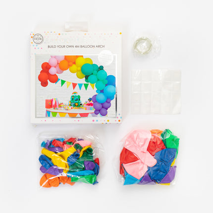 Arco de Globos Casero Set Arco Iris 4m