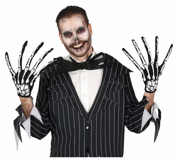Guantes de Halloween Dedos de Esqueleto