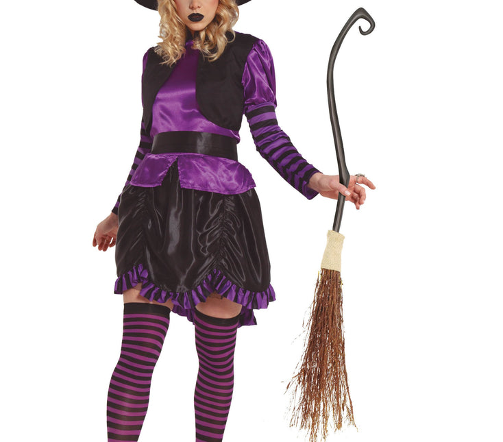 Escoba de bruja de Halloween 1,15 m