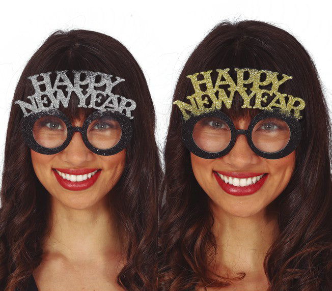 Gafas Feliz Año Nuevo Oro Plata