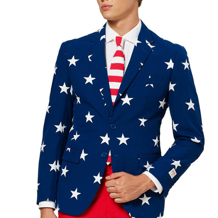 Traje USA Stars Stripes Hombre <tc>OppoSuits</tc>