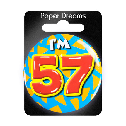 Tengo 57 Botón 57 Años 5,5cm