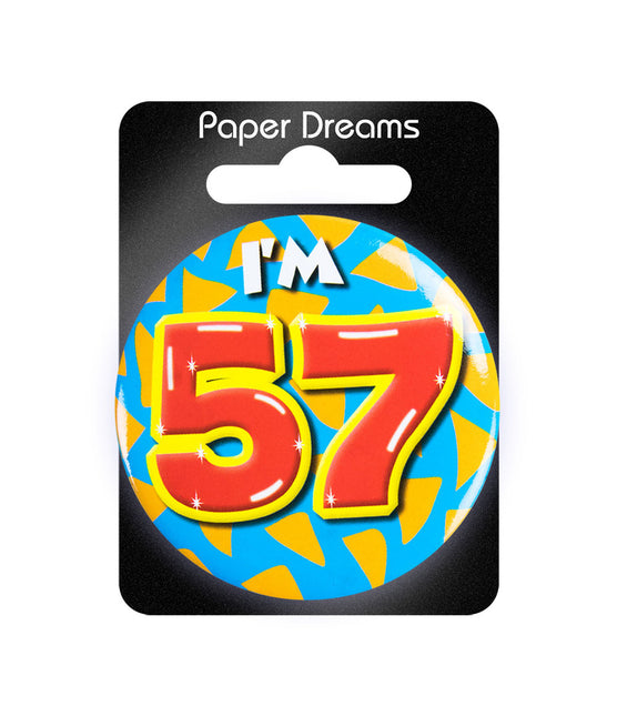 Tengo 57 Botón 57 Años 5,5cm