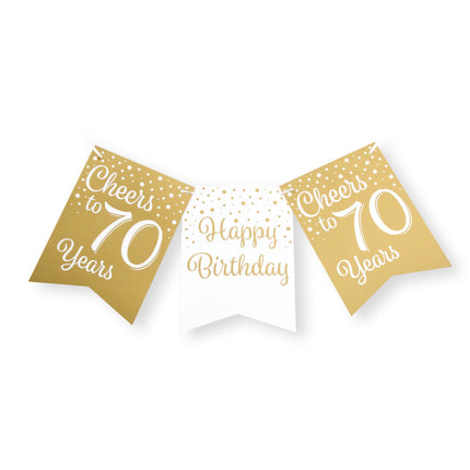 Estandarte 70 Años Oro Blanco 6m