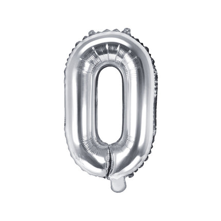 Globo Letra O Plata Vacío 35cm