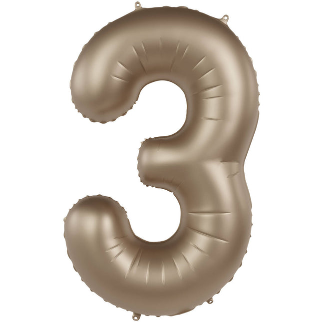 Globo Figura 3 Años Oro 86cm