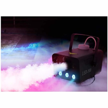 Máquina de humo con luz y mando a distancia