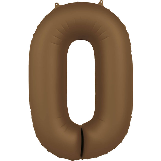 0 Año Figura Globo Marrón Mate 86cm