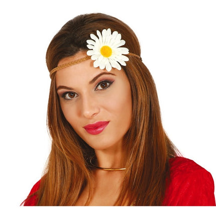 Diadema trenzada con flor