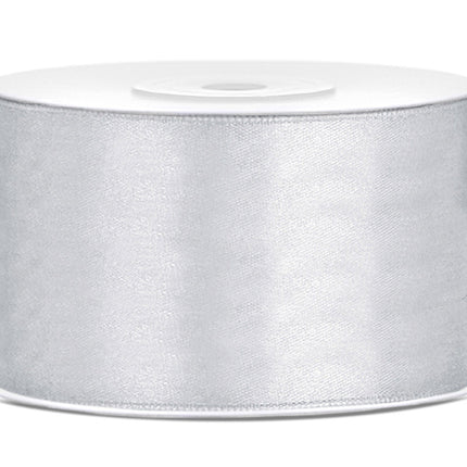Cinta de raso Plata 38mm 25m