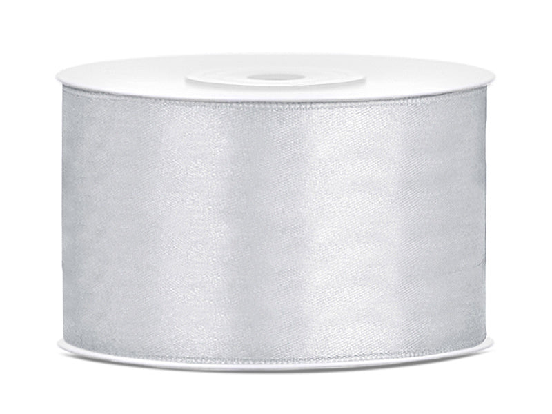 Cinta de raso Plata 38mm 25m