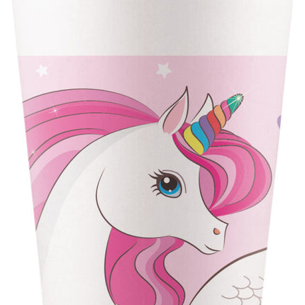 Vasos Unicornio Arco Iris 8uds