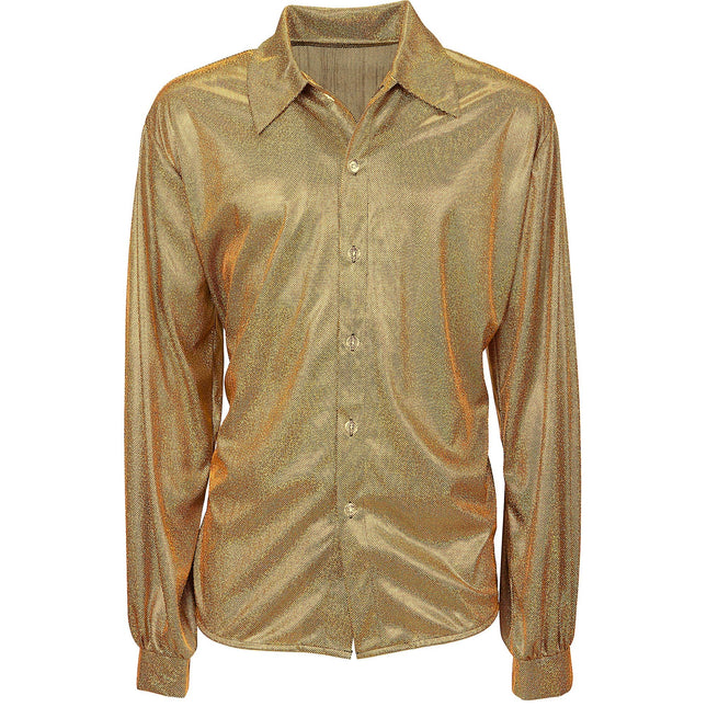 Camisa Disco 70S Oro Hombre