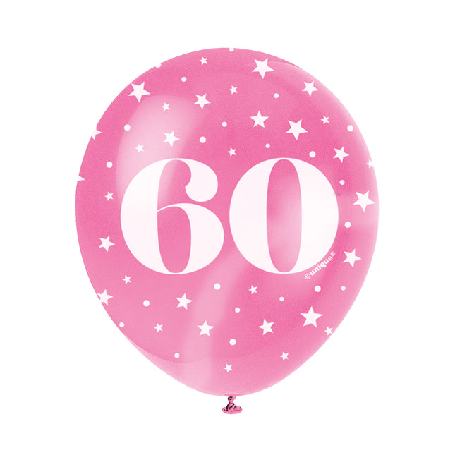 Globos 60 Años Confetti 30cm 5pcs