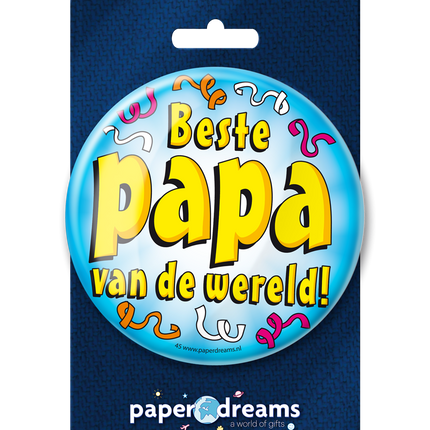 Botón Mejor Papá del Mundo 10,2cm