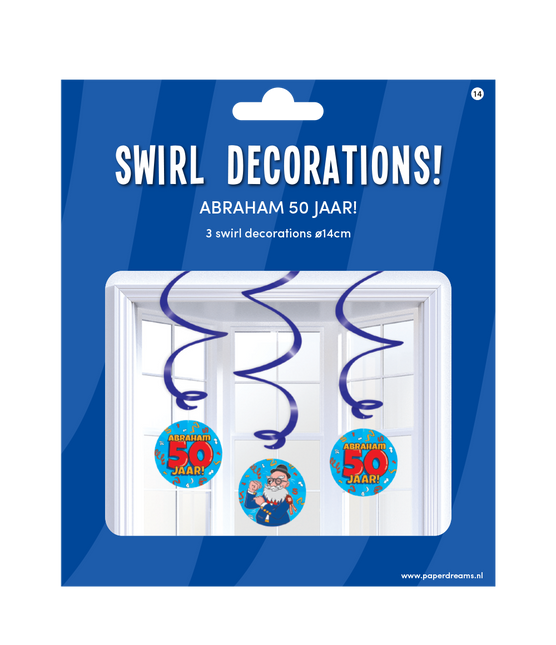 Decoración colgante Abraham 14cm 3pcs