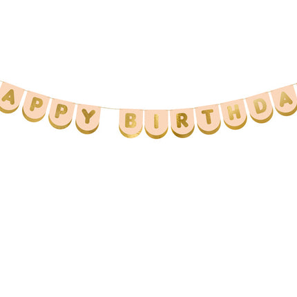 Guirnalda Letra Feliz Cumpleaños Rosa 1,5m