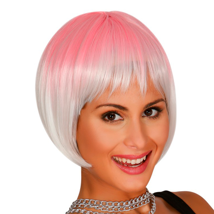 Peluca Rosa Pelo Corto