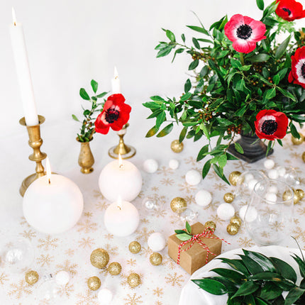 Velas Bola Blanca 6cm 10uds
