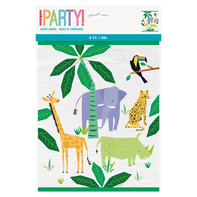 Animales Safari Bolsas para compartir 8 uds