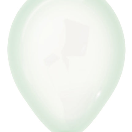 Globos Cristal Verde Pastel 331 30cm 50pcs