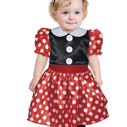 Disfraz de Minnie Mouse Rojo Blanco Bebé