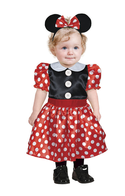 Disfraz de Minnie Mouse Rojo Blanco Bebé