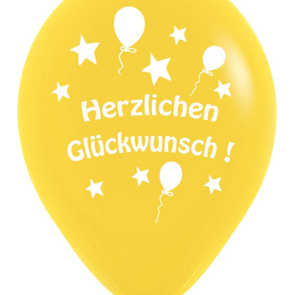 Globos Herzlichen Gluckwunsch Mix 30cm 12pcs