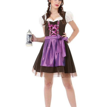 Vestido Dirndl Oktoberfest Morado