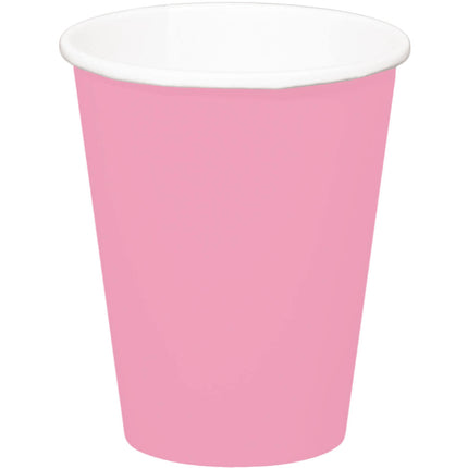 Vasos Rosa Claro Cartón 350ml 8pcs