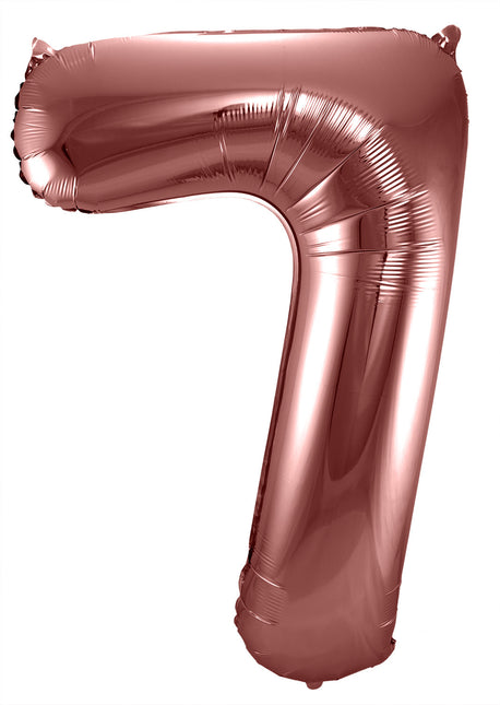 Globo Foil Figura 7 Bronce XL 86cm vacío