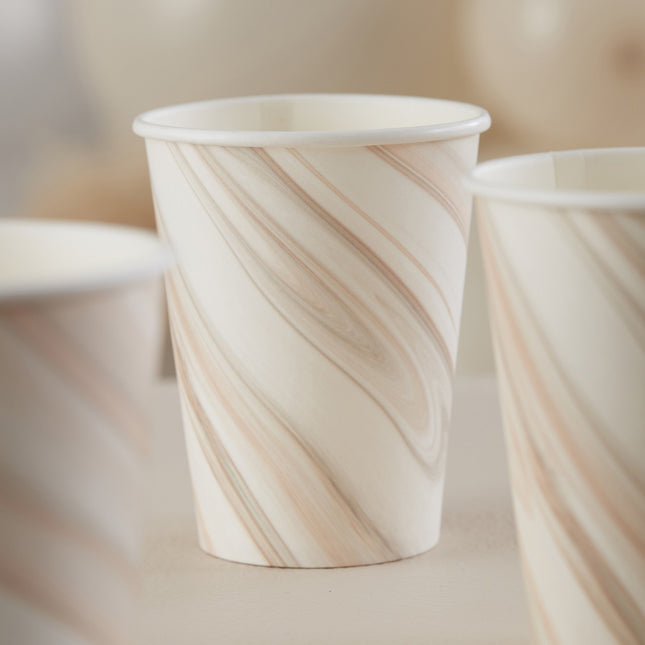 Vasos Mármol 250ml 8ud