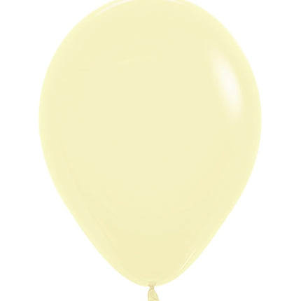 Globos Amarillo Mate Pastel 25cm 100pcs