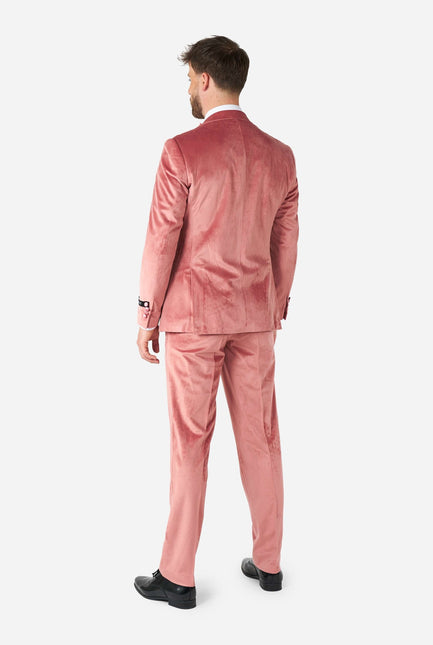 Esmoquin de terciopelo rosa claro para hombre <tc>OppoSuits</tc>