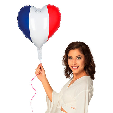 Globo Helio Francia Corazón 45cm