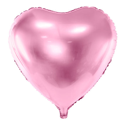 Globo de Helio Corazón Rosa Claro Vacío 61cm