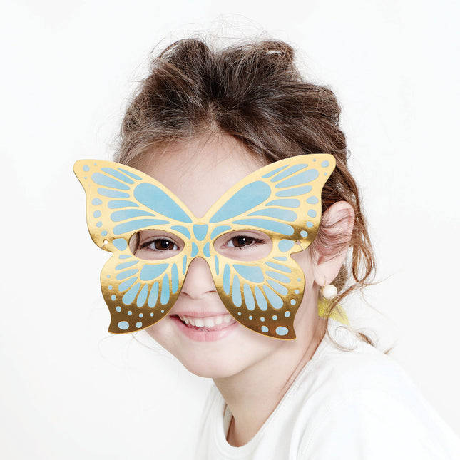 Máscaras de Mariposa de Colores 19cm 8uds.