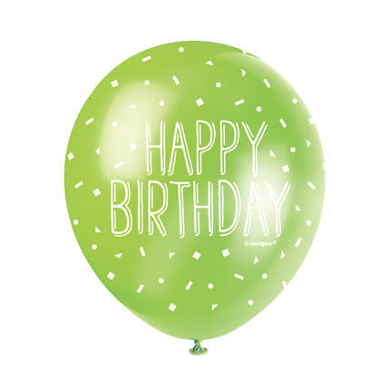 Globos Puntos Feliz Cumpleaños 30cm 5pcs