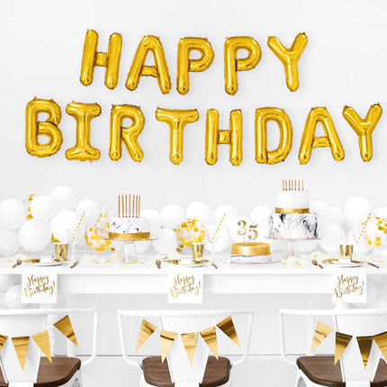 Servilletas Blancas Feliz Cumpleaños 33cm 20pcs