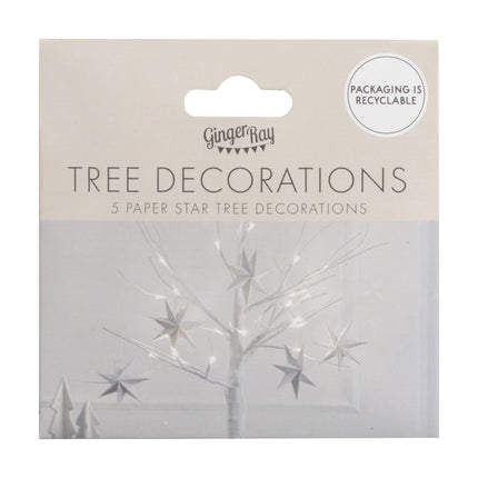 Decoración para colgar del árbol 9cm 5uds.