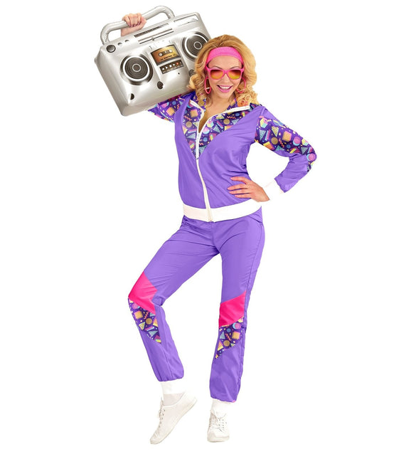 Chándal Neon 80S Morado Defectuoso