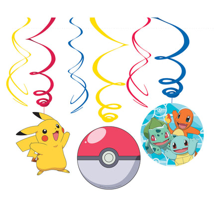 Pokemon Decoración Colgante 61cm 6pcs