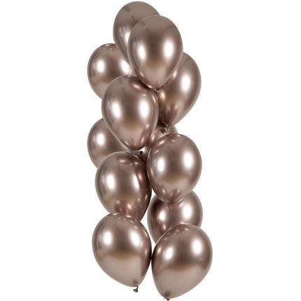Globos Oro Rosa Cromados 33cm 12pcs