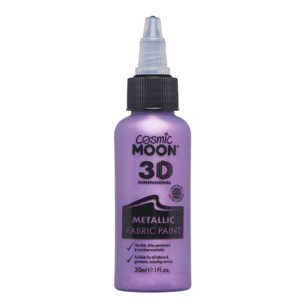 Luna Cósmica Pintura Textil Metalizada Morado 30ml