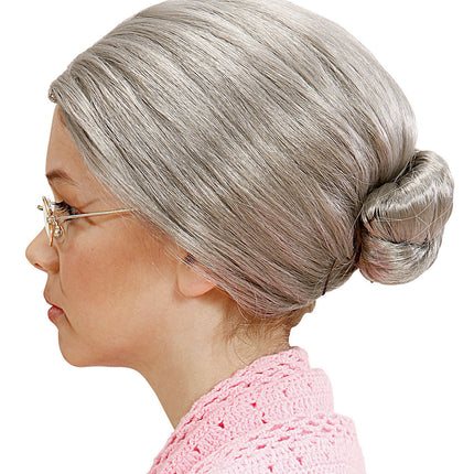 Peluca Gris Abuela Niña
