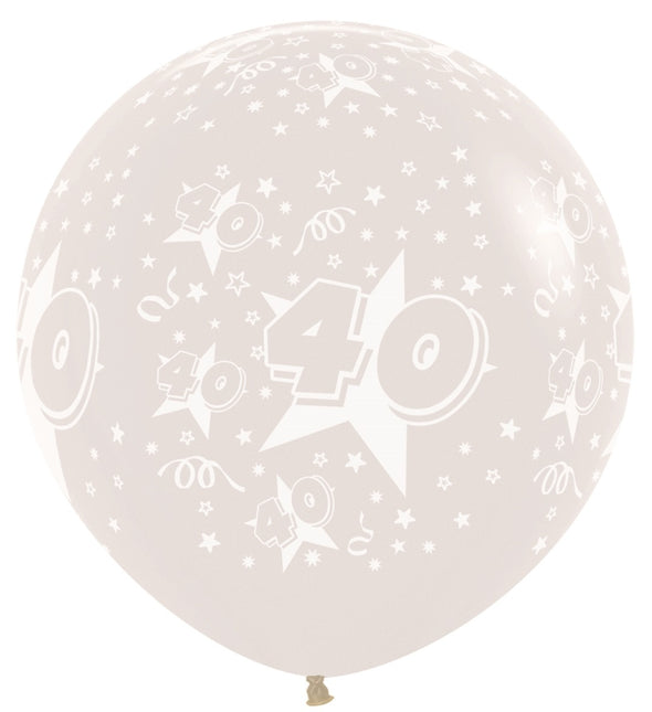 Globos Número 40 Transparente 91cm 2pcs