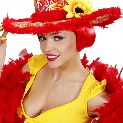Sombrero Rojo Ibiza Girasol